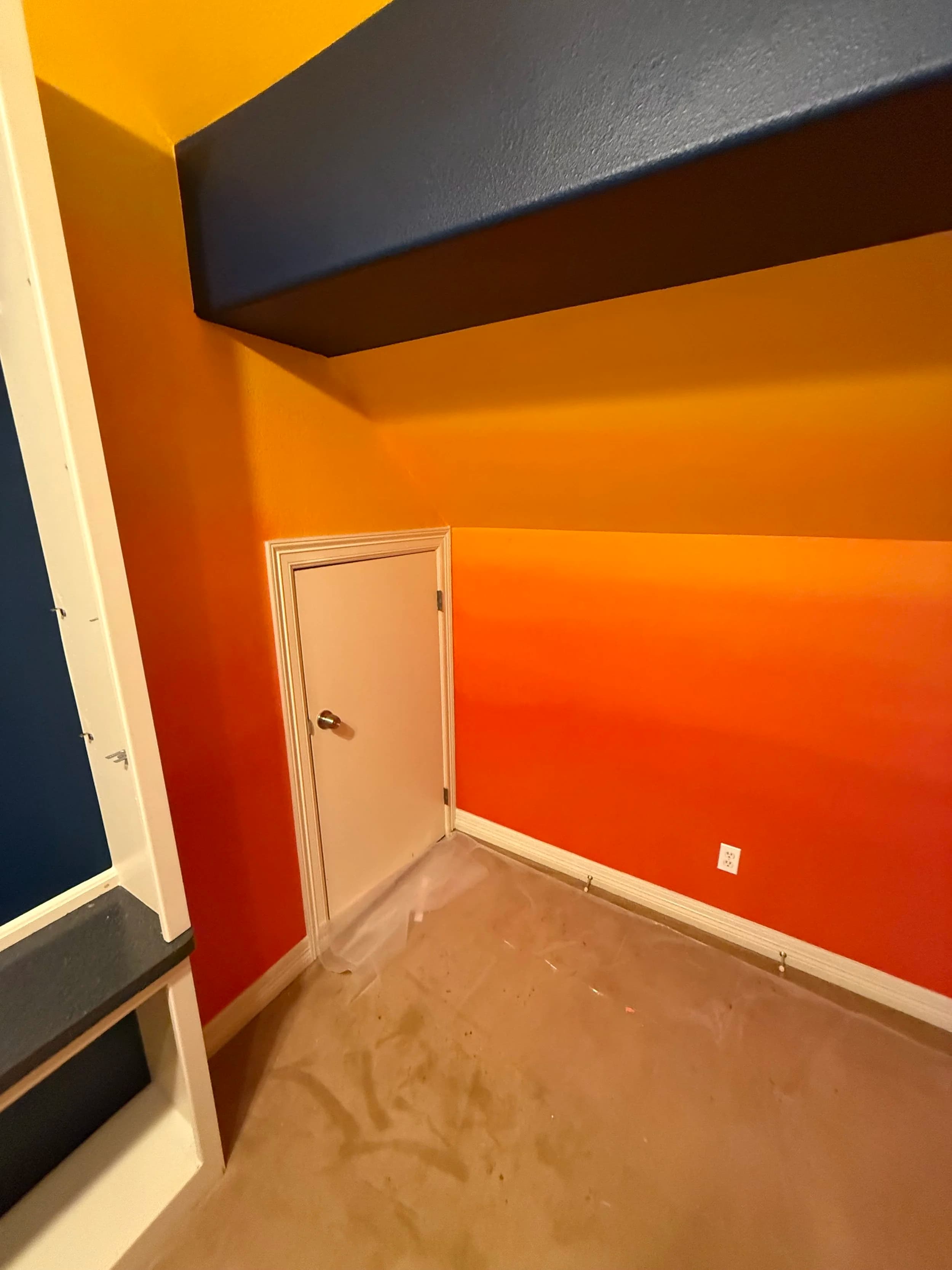 Custom color accent wall detail