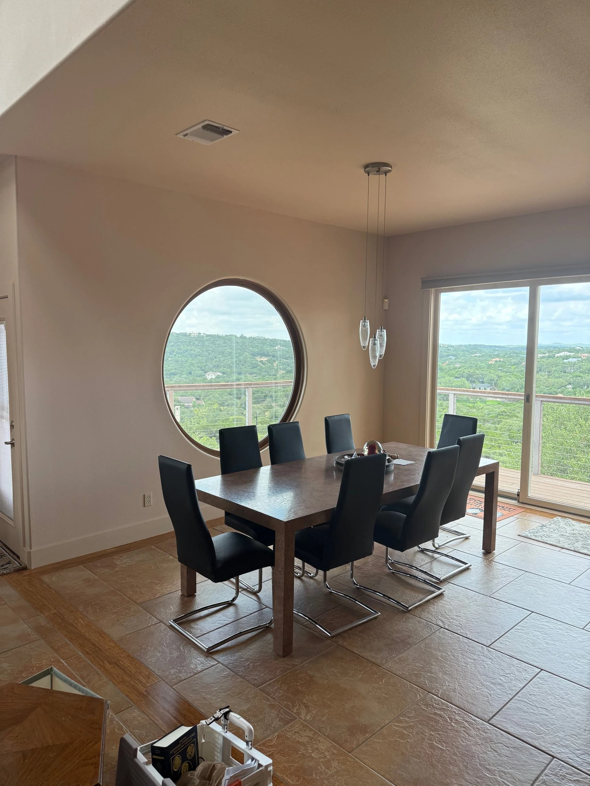 Dining room repaint with Texas Hill Country views
